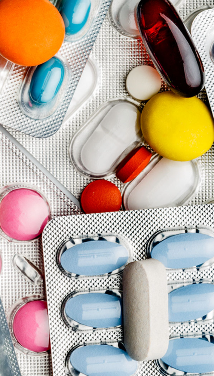 Blister packs of brand name medications